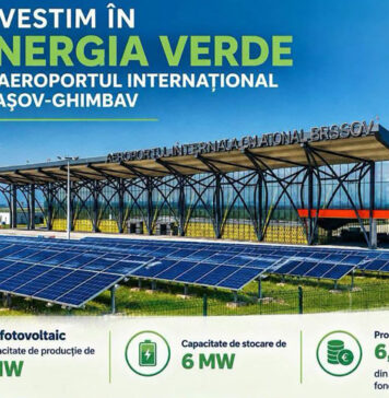 Aeroportul Brașov, investiție de 31,8 milioane de lei într-un parc fotovoltaic. Adrian Veștea: «Construim independența energetică»